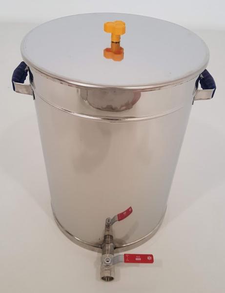 Edelstahl Rundkessel zum Wachsschmelzen 50l